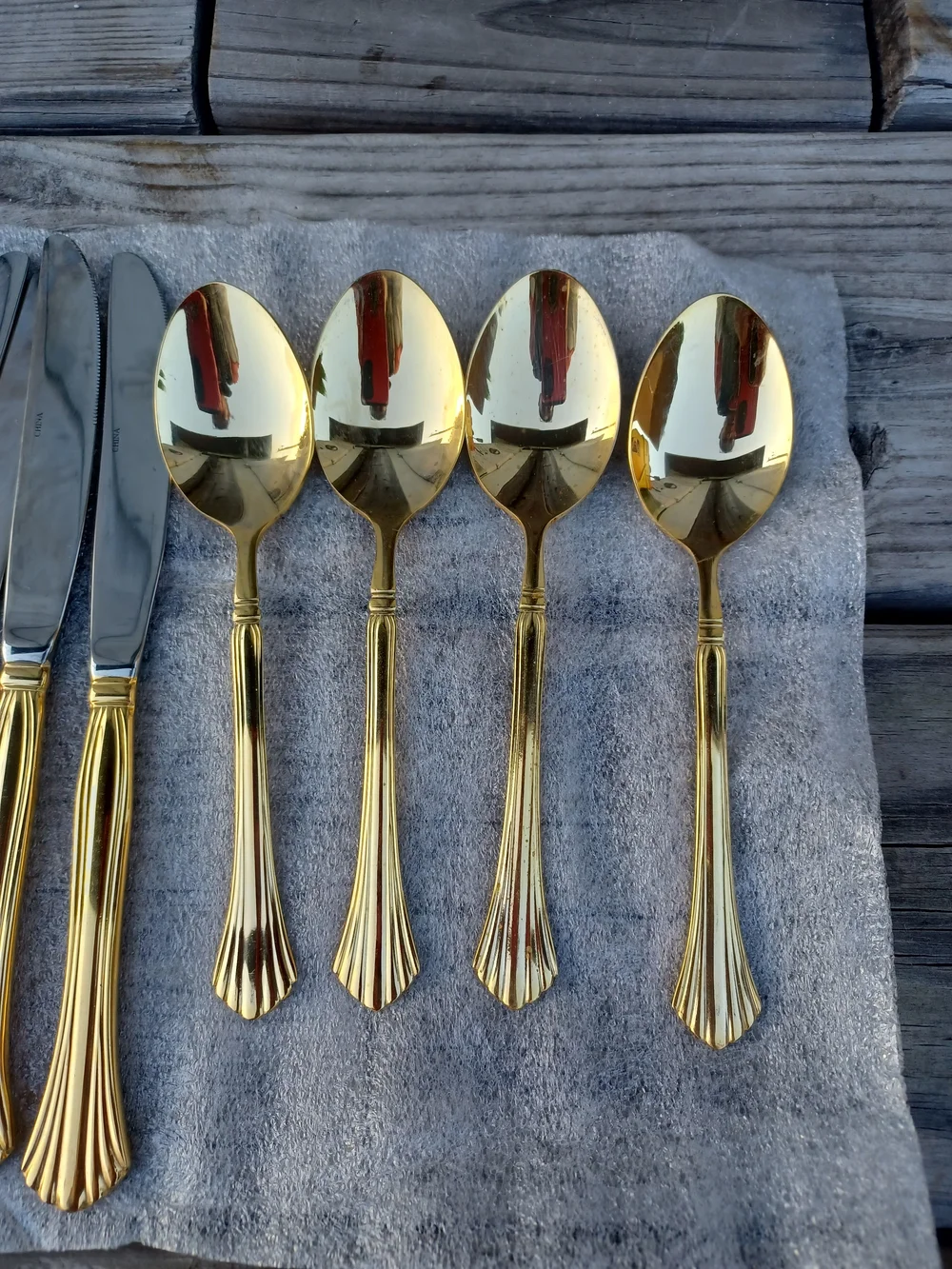Vintage Cambrige Gold Tone Flatwere